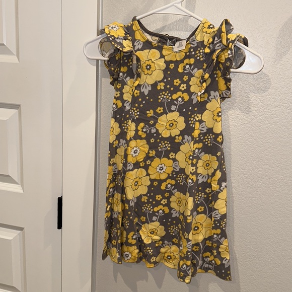 EUC Girls Gymboree Store Flower Floral Flutter Ruffle Sleeve Dress Size 6 - Picture 5 of 10